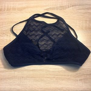 Aerie High Neck Tie Back Bikini with 2 Bottoms